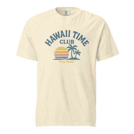 Hawaii Time Club Graphic Tee – Try Wait Retro T-Shirt-T-Shirt-Bits of Aloha