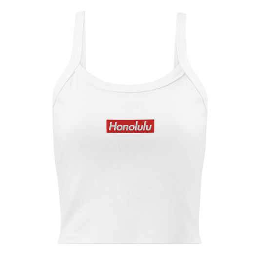Honolulu Embroidered Rib Tank Top-Tank Top-Bits of Aloha