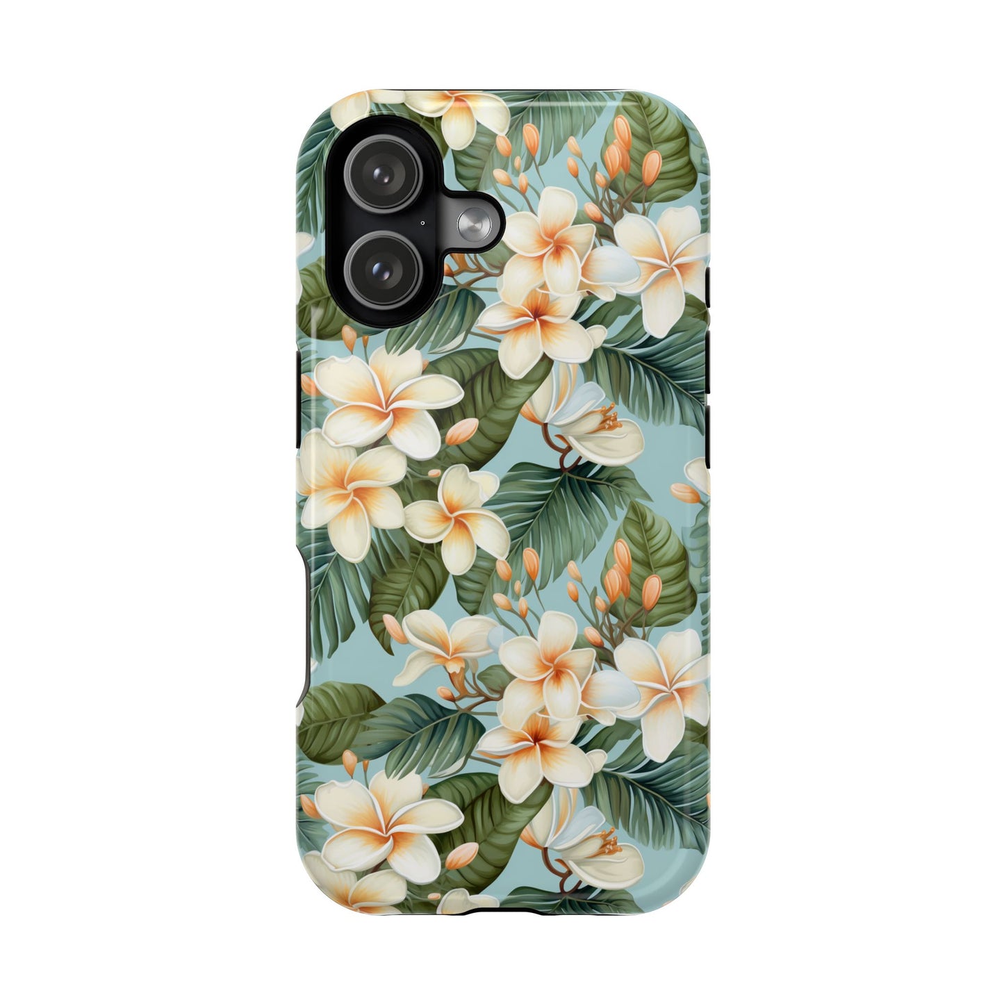 iPhone 17 MagSafe® Colorful Plumeria Case with Embedded Magnets for Accessories