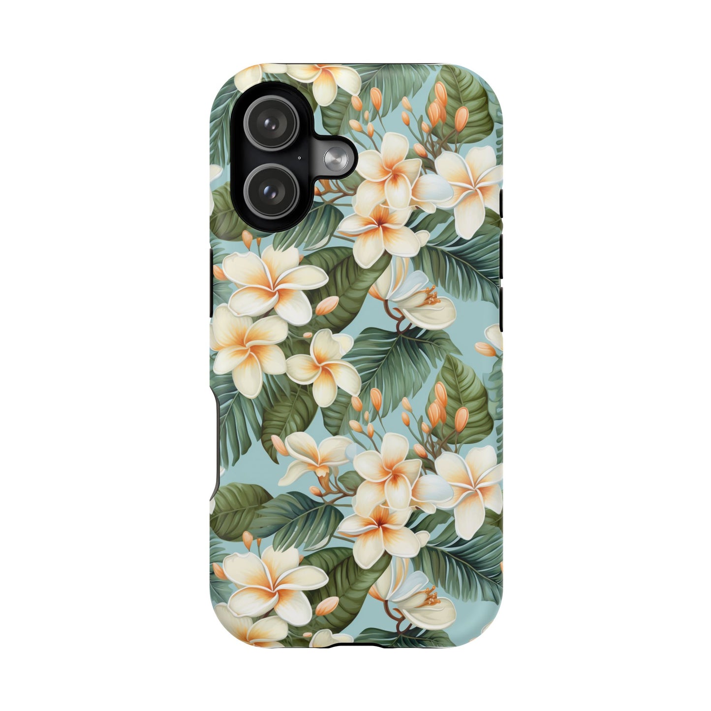 iPhone 17 MagSafe® Colorful Plumeria Case with Embedded Magnets for Accessories