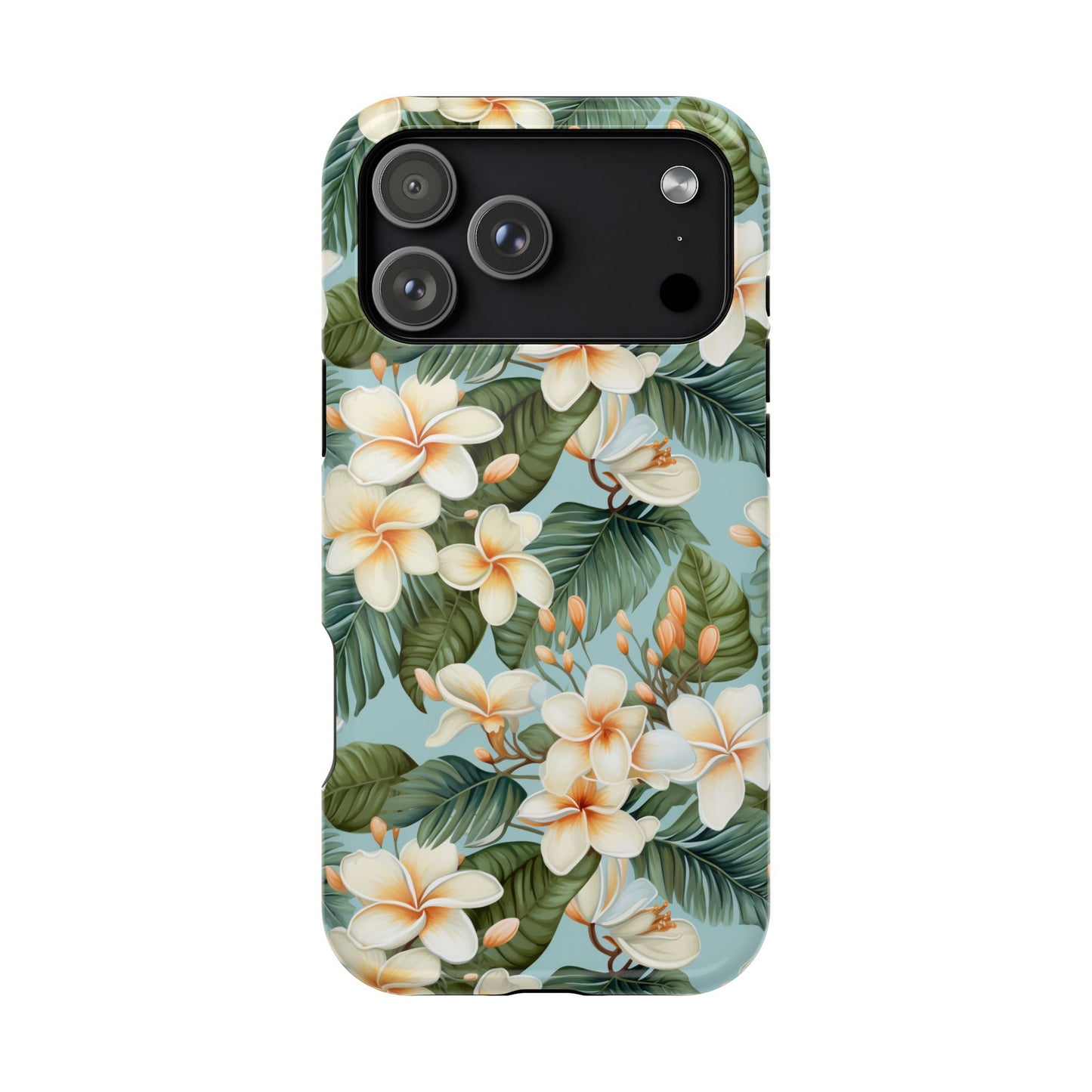 iPhone 17 MagSafe® Colorful Plumeria Case with Embedded Magnets for Accessories