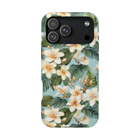 iPhone 17 MagSafe® Colorful Plumeria Case with Embedded Magnets for Accessories