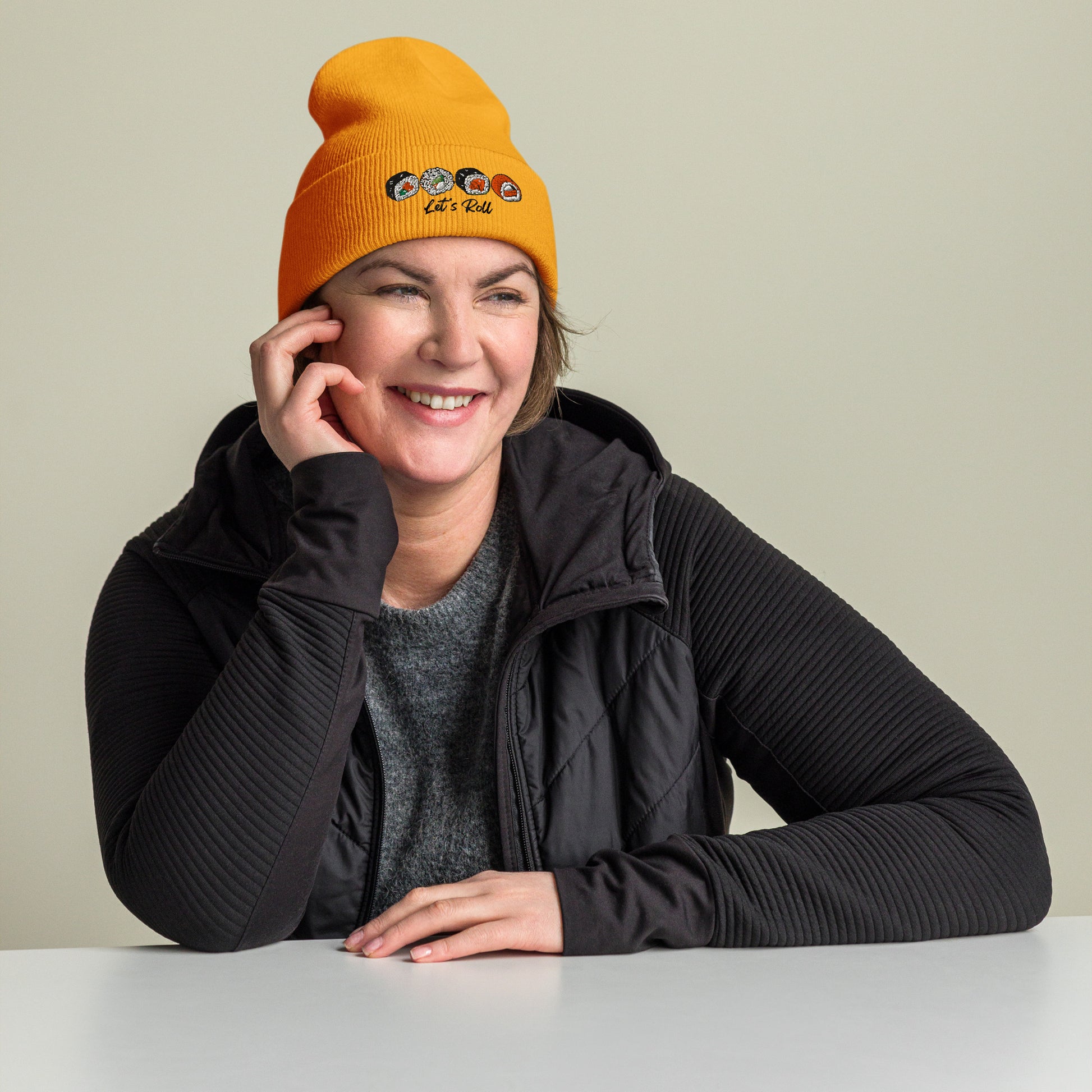 Let's Roll Sushi Lovers Cuffed Beanie-Hat-Bits of Aloha