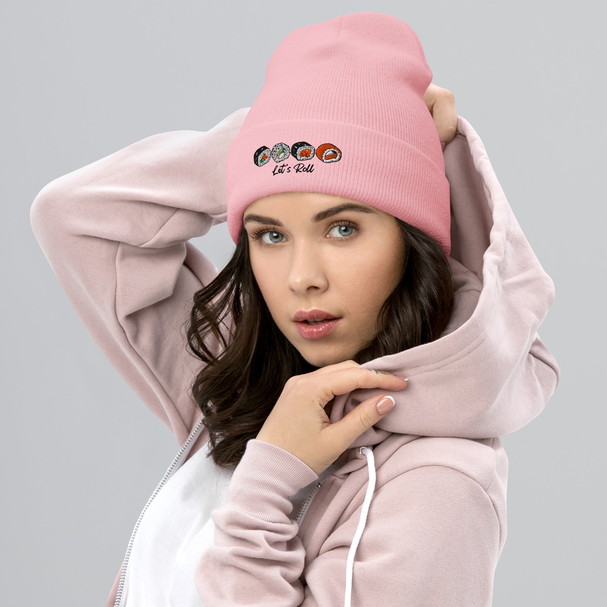 Let's Roll Sushi Lovers Cuffed Beanie-Hat-Bits of Aloha