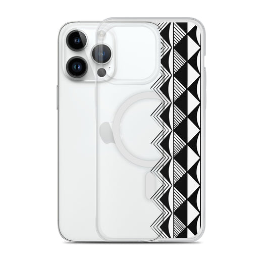 Polynesian Shark Tooth MagSafe® Clear Case for iPhone 14-16 Models-Bits of Aloha