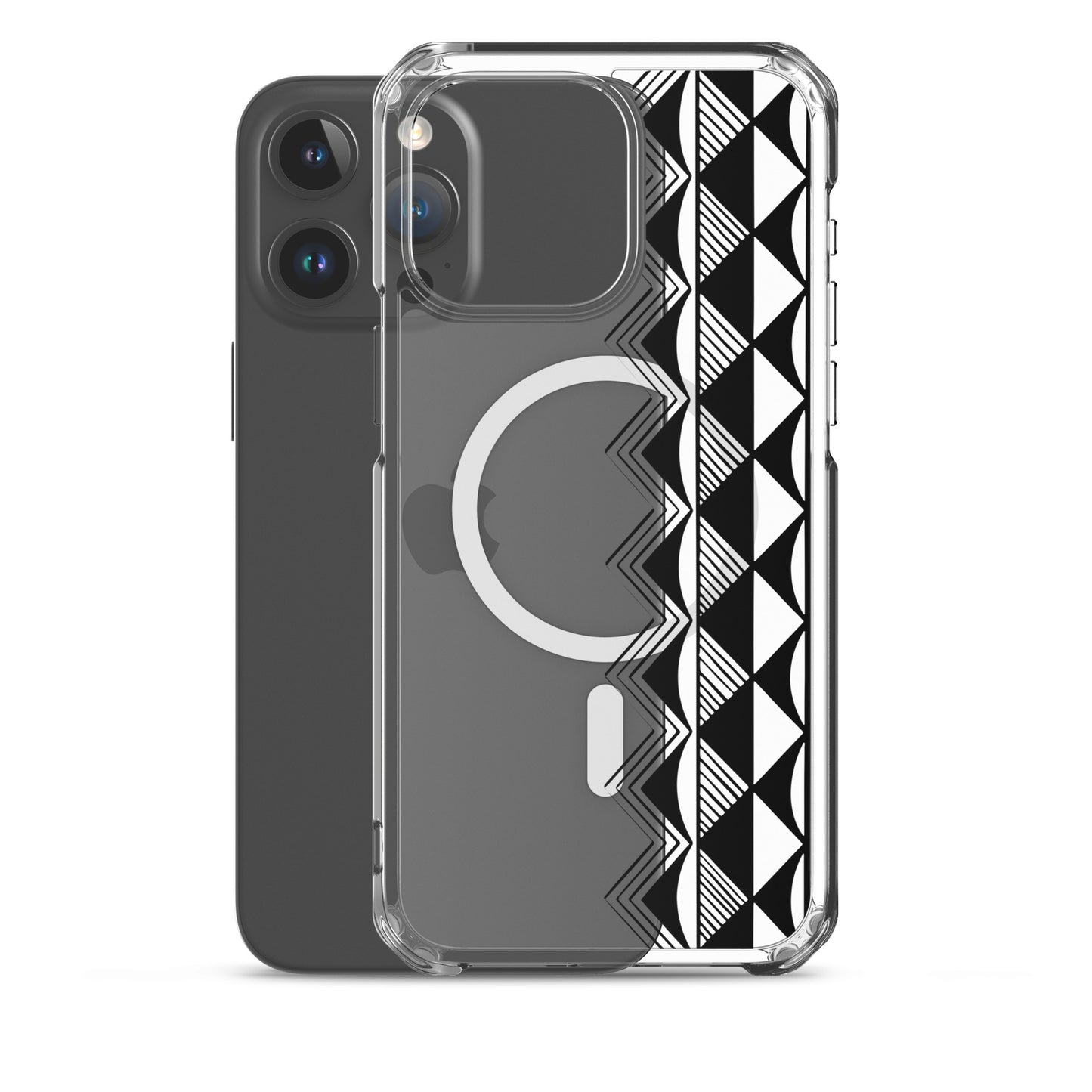 Polynesian Shark Tooth MagSafe® Clear Case for iPhone 14-16 Models-Bits of Aloha