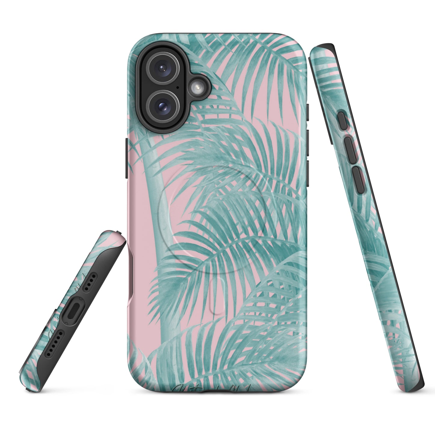 Pink Palms MagSafe® Tough Case for iPhone 14-16-Bits of Aloha