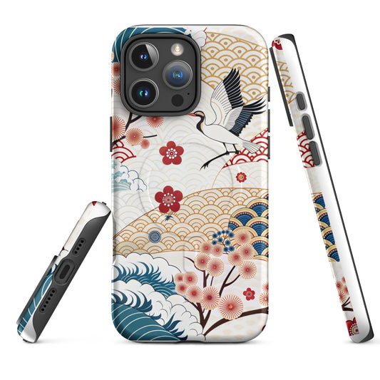 Japan Cranescape MagSafe® Tough Case for iPhone 14-16-Bits of Aloha