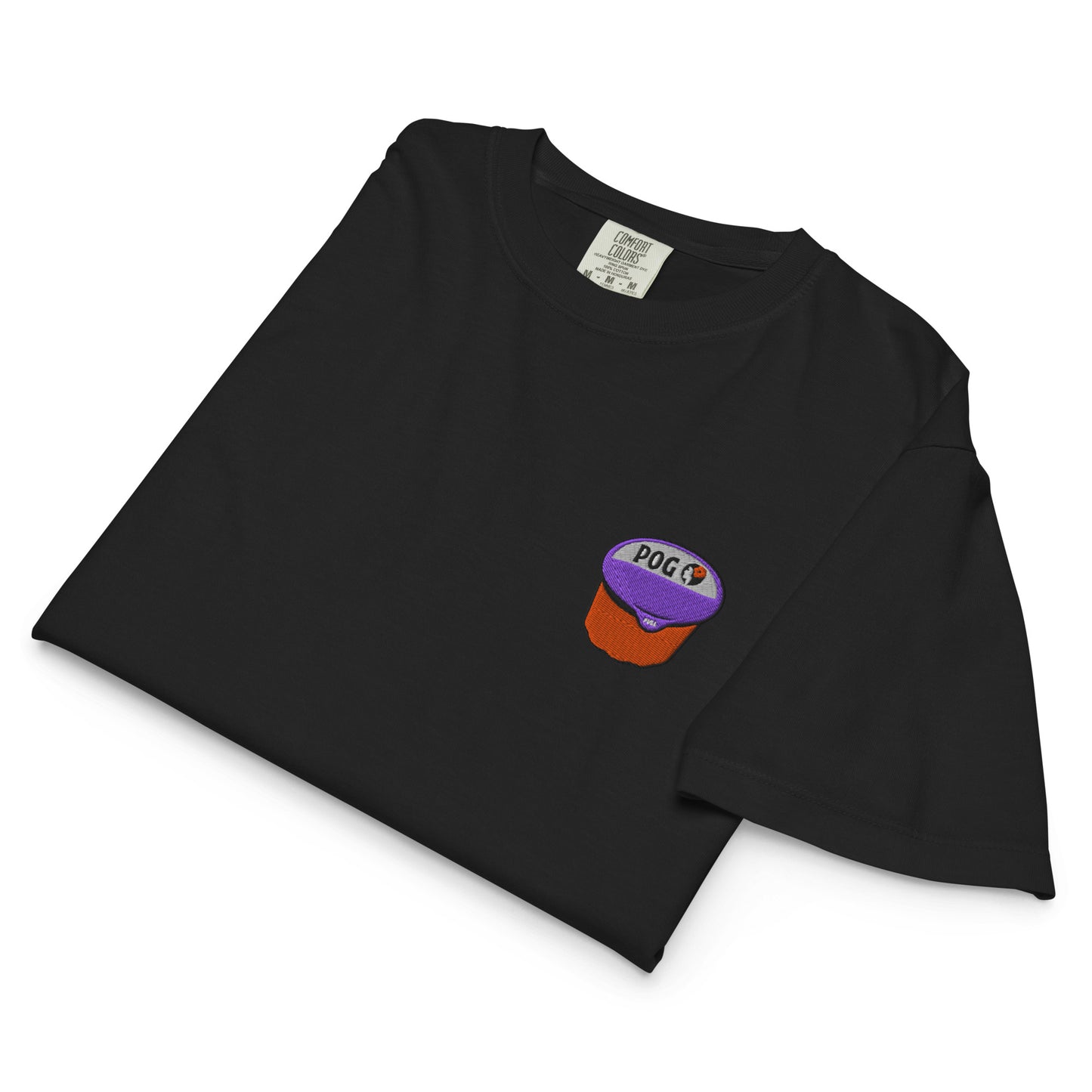 POG Juice Embroidered Boxy T-Shirt – Hawaiian Airlines-Inspired Tee-T-Shirt-Bits of Aloha