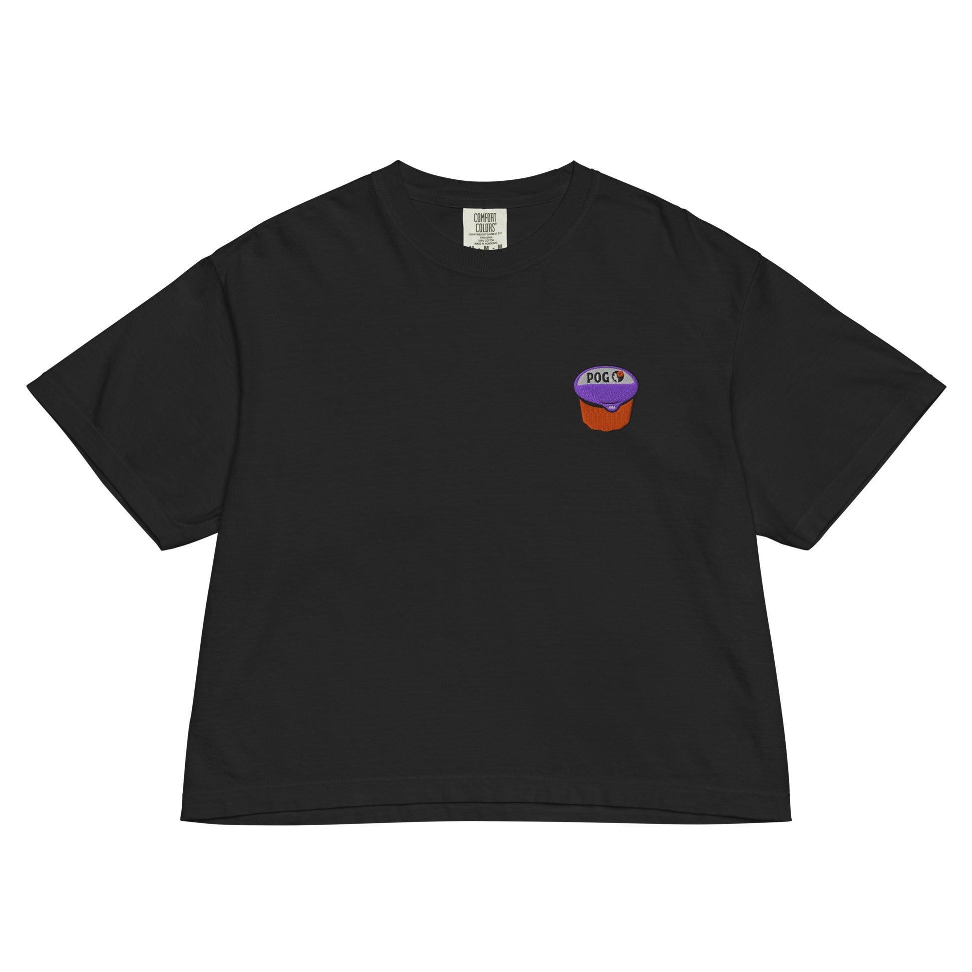 POG Juice Embroidered Boxy T-Shirt – Hawaiian Airlines-Inspired Tee-T-Shirt-Bits of Aloha