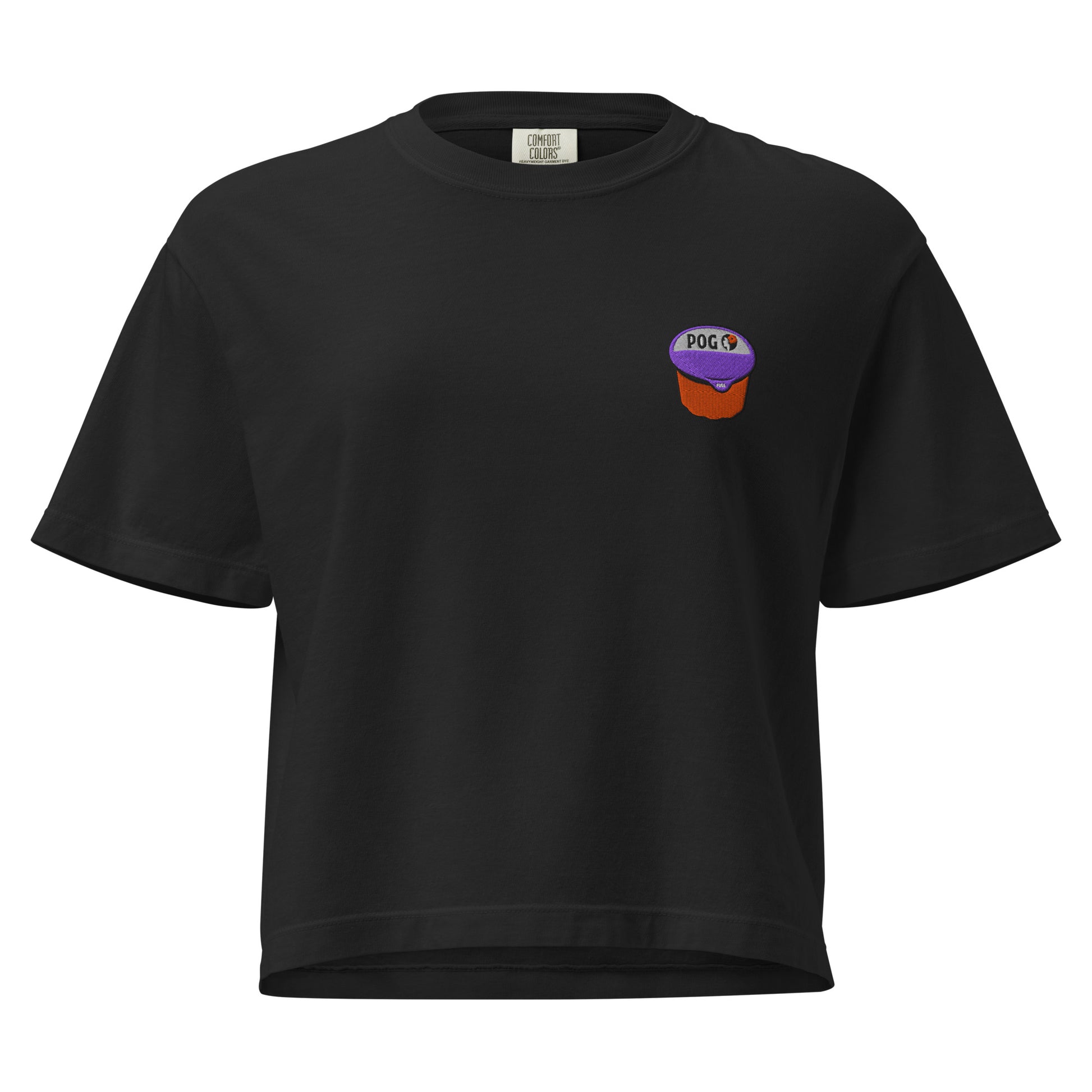 POG Juice Embroidered Boxy T-Shirt – Hawaiian Airlines-Inspired Tee-T-Shirt-Bits of Aloha