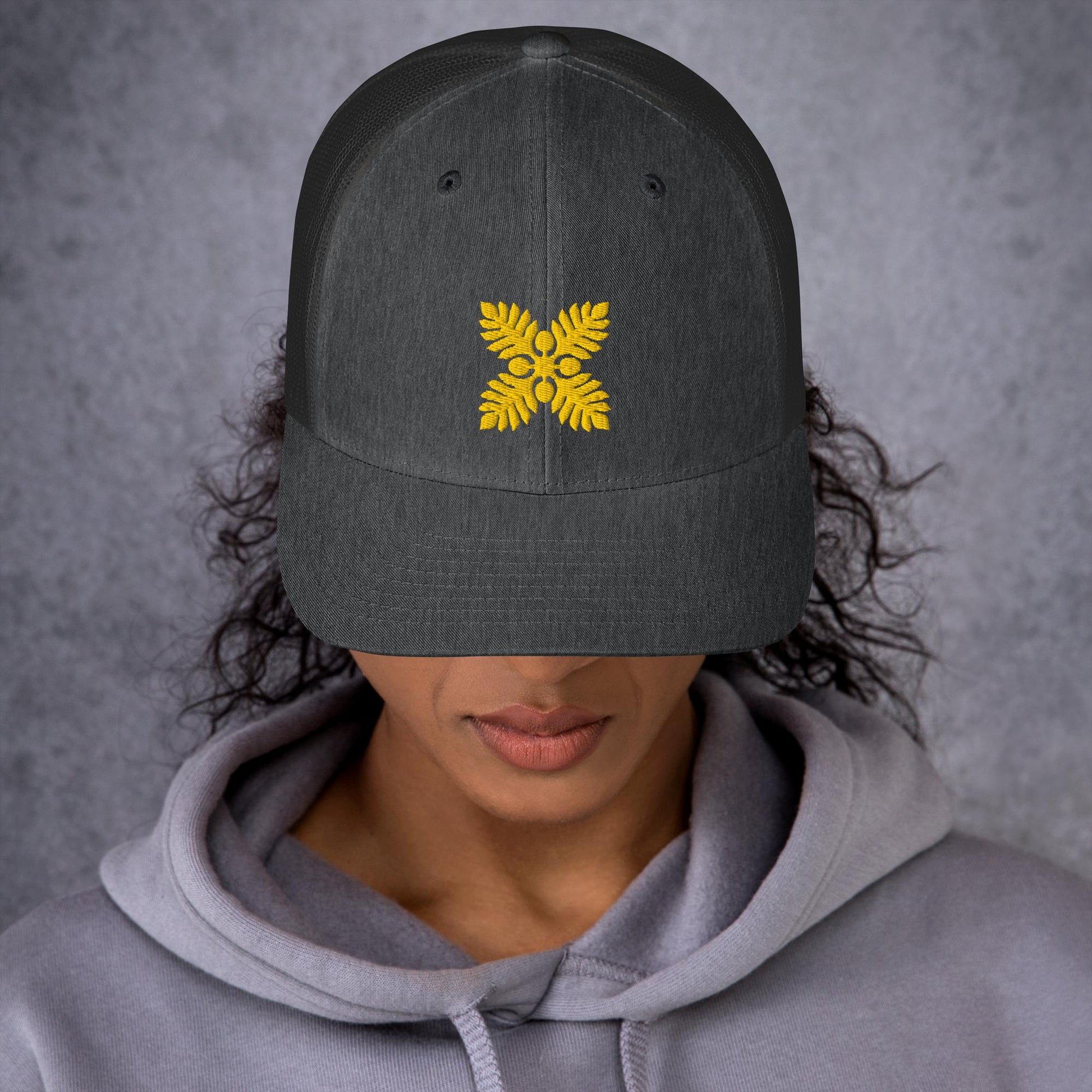 Gold Hawaii Quilt Trucker Cap-Hat-Bits of Aloha