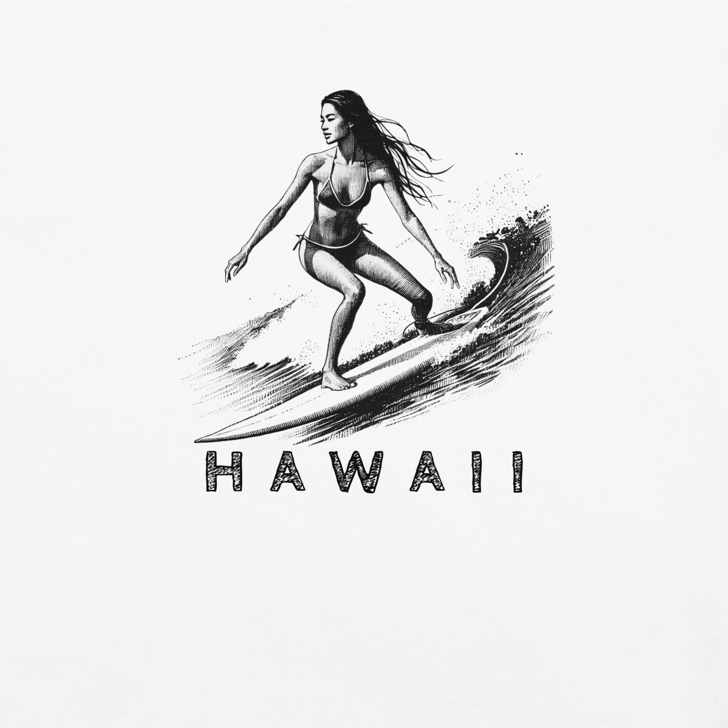 Surfer Girl Aloha Premium T-Shirt-T-Shirt-Bits of Aloha