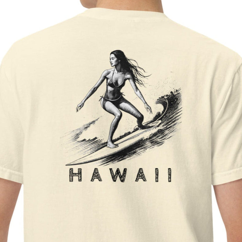Surfer Girl Aloha Premium T-Shirt-T-Shirt-Bits of Aloha
