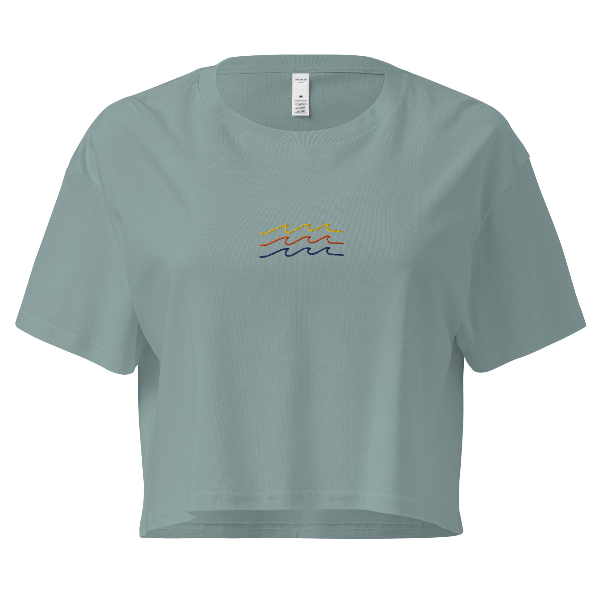 Vintage Wave Vibes Premium Crop Top-T-Shirt-Bits of Aloha